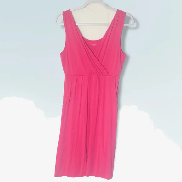 Garnet Hill | Dresses | Garnet Hill Barbie Pink Faux Wrap Jersey Dress With Pockets Size Small | Poshmark Garnet Hill | Dresses | Garnet Hill Barbie Pink Faux Wrap Jersey Dress With Pockets Size Small | Poshmark